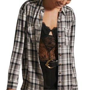 Pilcro Anthropologie soft plaid button down blouse size XS excellent condition